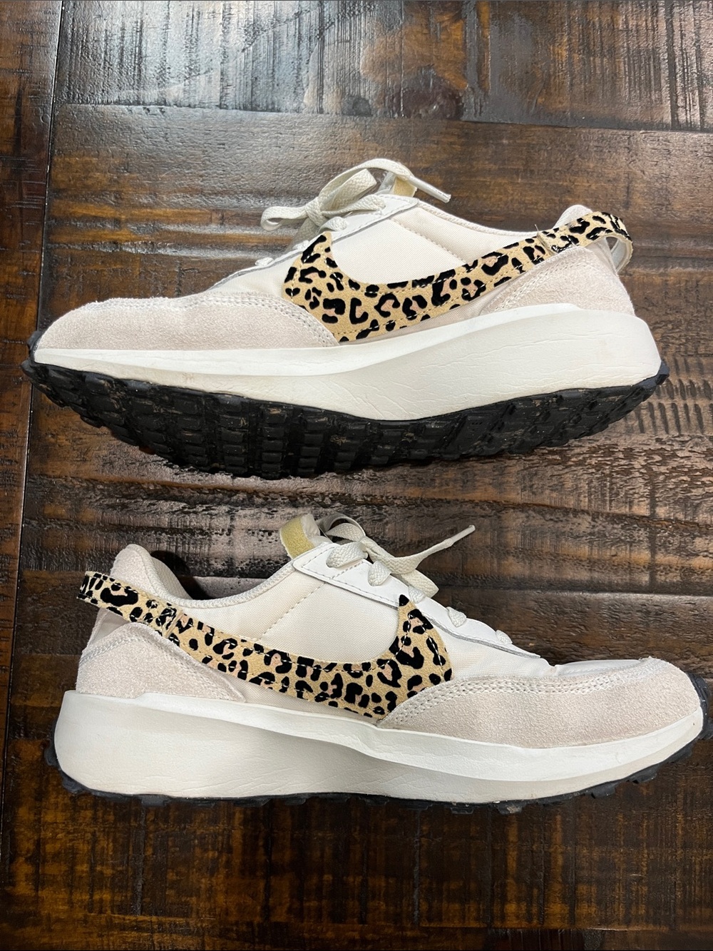 Nike Women's waffle Leopard Swoosh Retro Runner worn handful of times - Picture 5 of 9